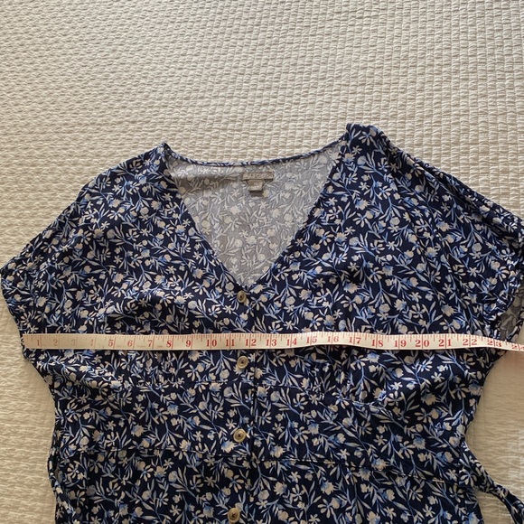 🤑 BOGO!🤑Falls Creek | Blue floral button up dress size XL - Picture 5 of 7